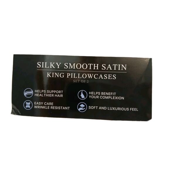 2 Pc Beautyrest KING Satin Pillowcases ROSE PINK Silky Therapeutic Hair Skin - Picture 6 of 10